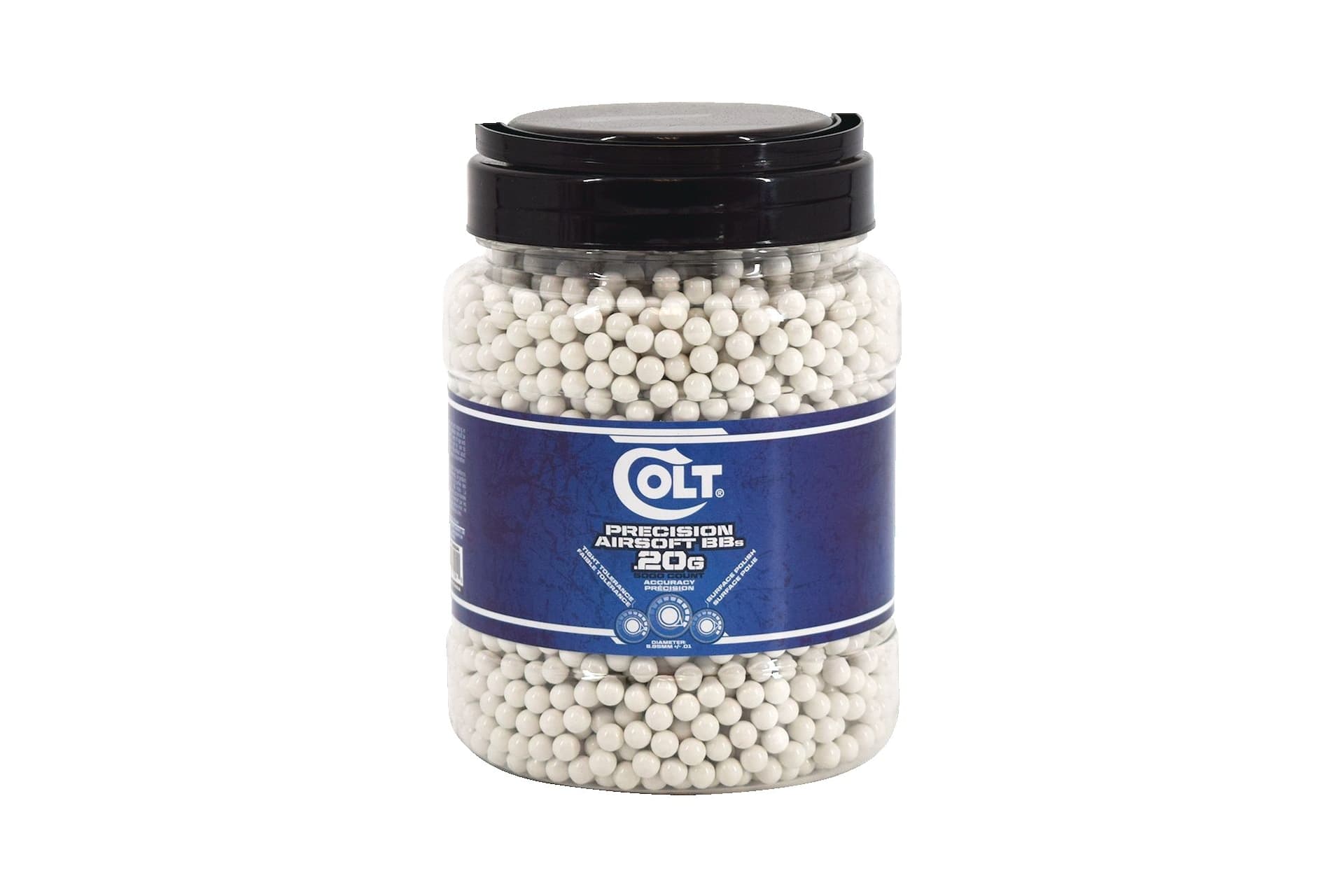 Colt 0.2-g Premium Airsoft BB Ammunition for Air Soft Guns, 5000-ct, White