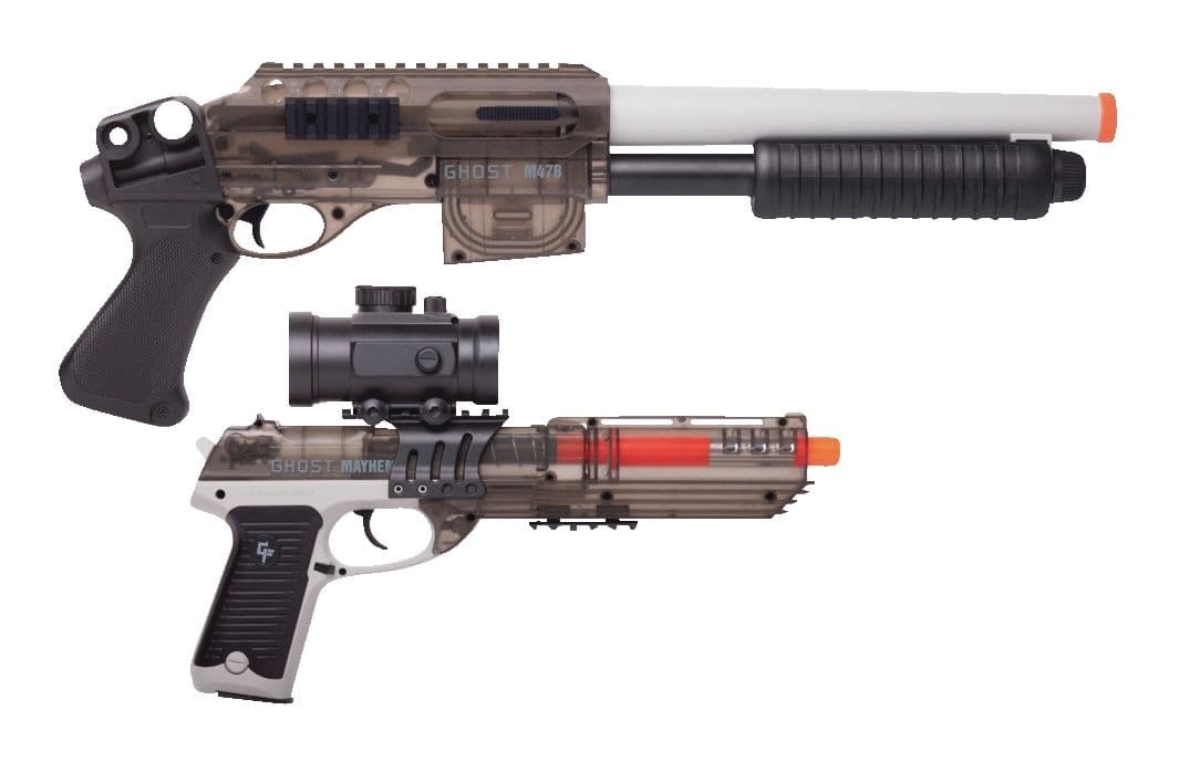 Crosman® Game Face Ghost Eraser Spring-Powered Airsoft Shotgun & Pistol Kit