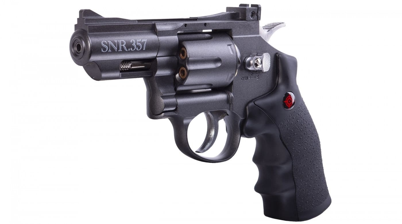 Crosman® SNR357 CO2 Powered Air Pistol for Pellets and BBs, Double-Action