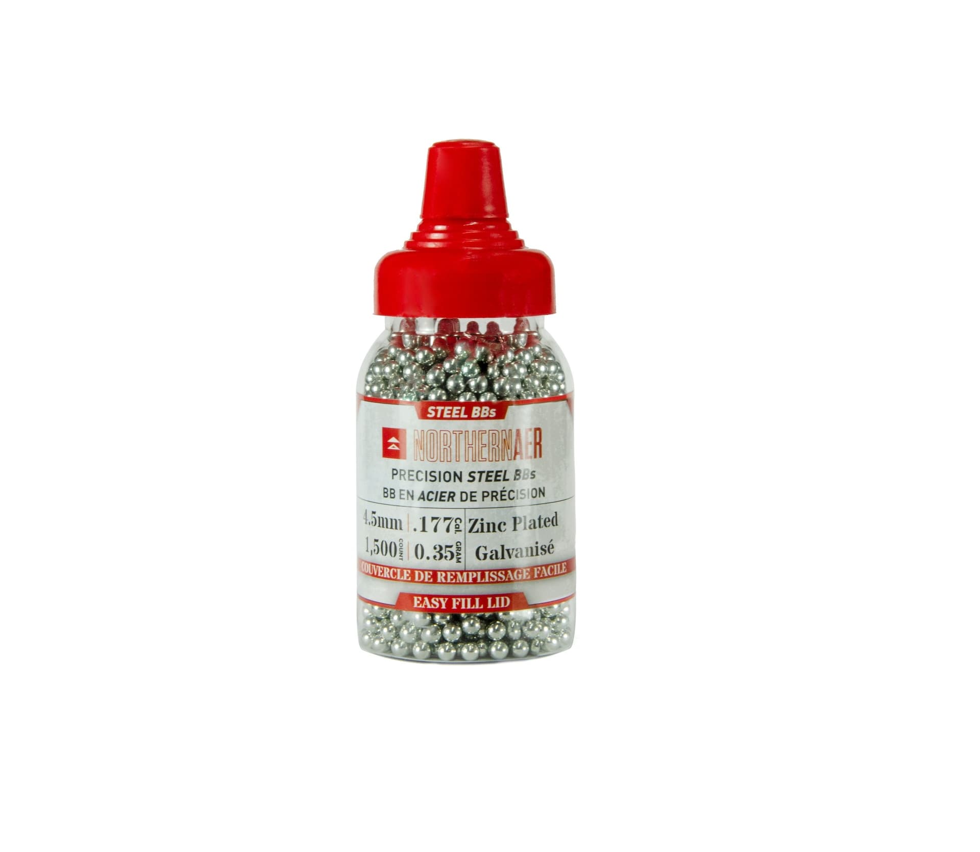 NorthernAer Zinc Plated Steel BB, 1500-Count