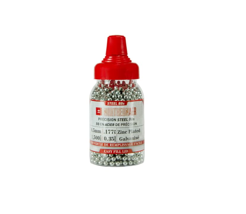 NorthernAer Zinc Plated Steel BB, 1500-Count