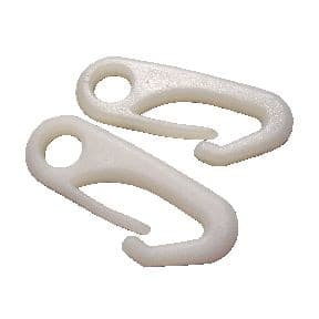 Grommet Clips, Attach Flag Grommets to Flag Pole, 2-pk, White