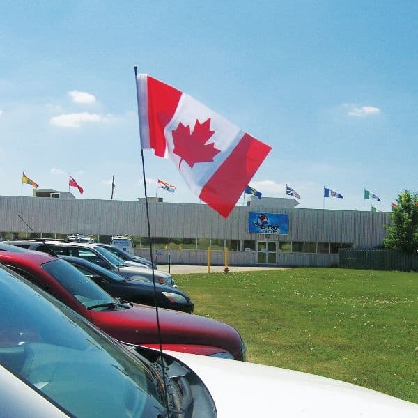 Polyester Canadian Aerial Flag 10-in x 5-in