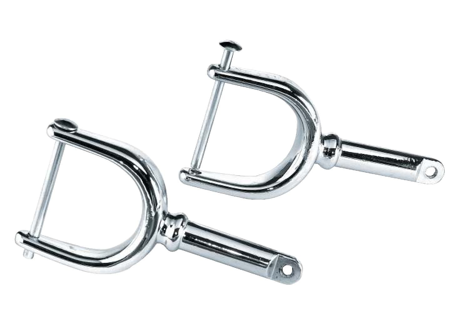 Blueline Chrome Zamak Oarlock Horns to Secure Oars to Kayak or Canoe, 2-pk