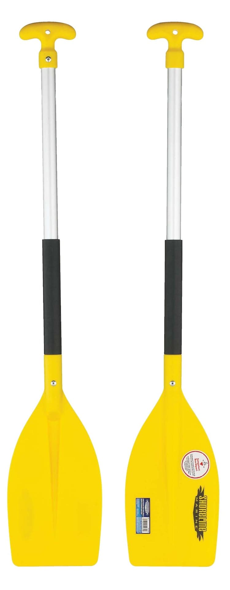Shoreline Marine Aluminum Canoe & Boat Paddle, 36-in (91.4 cm), Yellow Blade