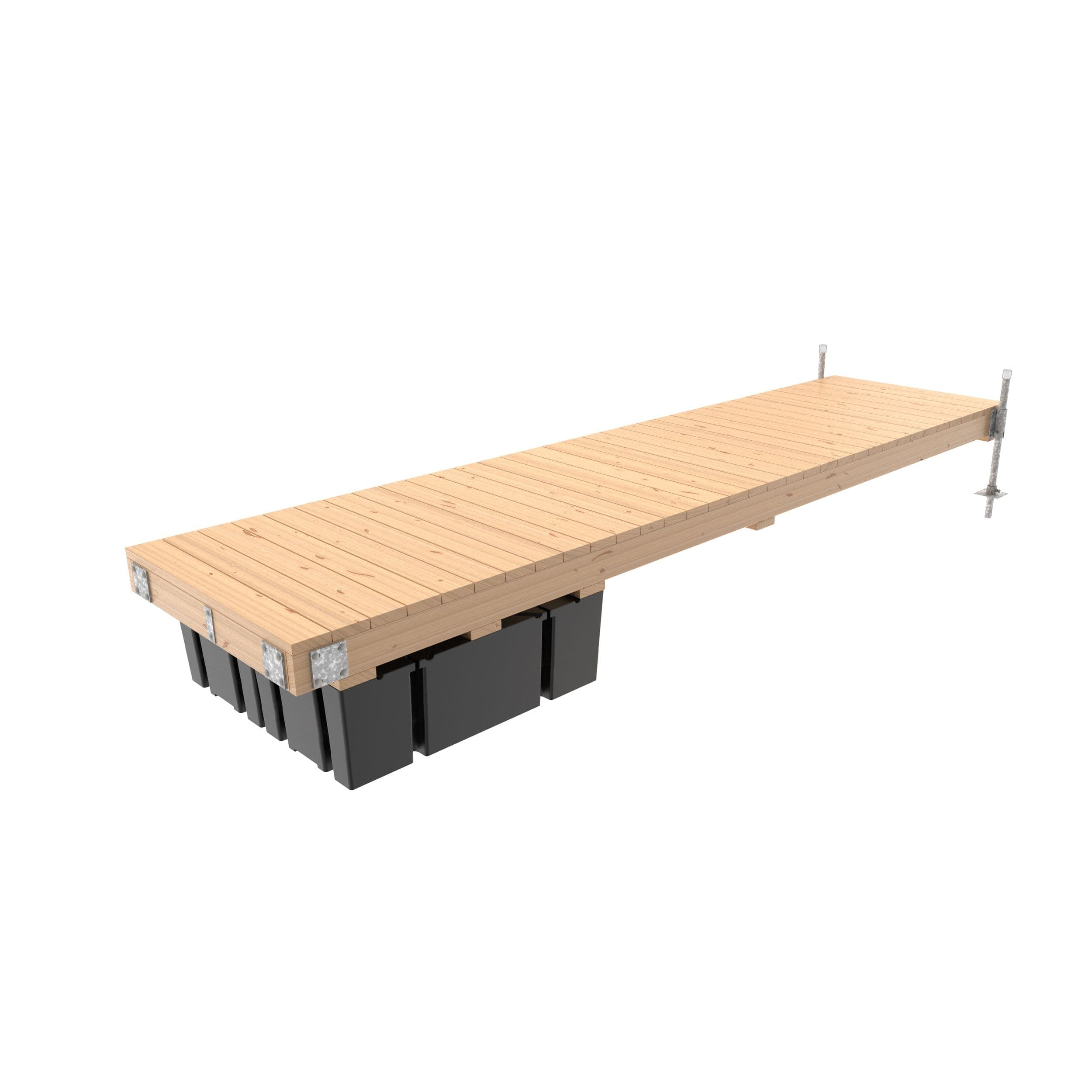 MultiNautic Heavy-Duty High Semi-Floating Wood Dock Hardware Kit, 4-ft x 16-ft