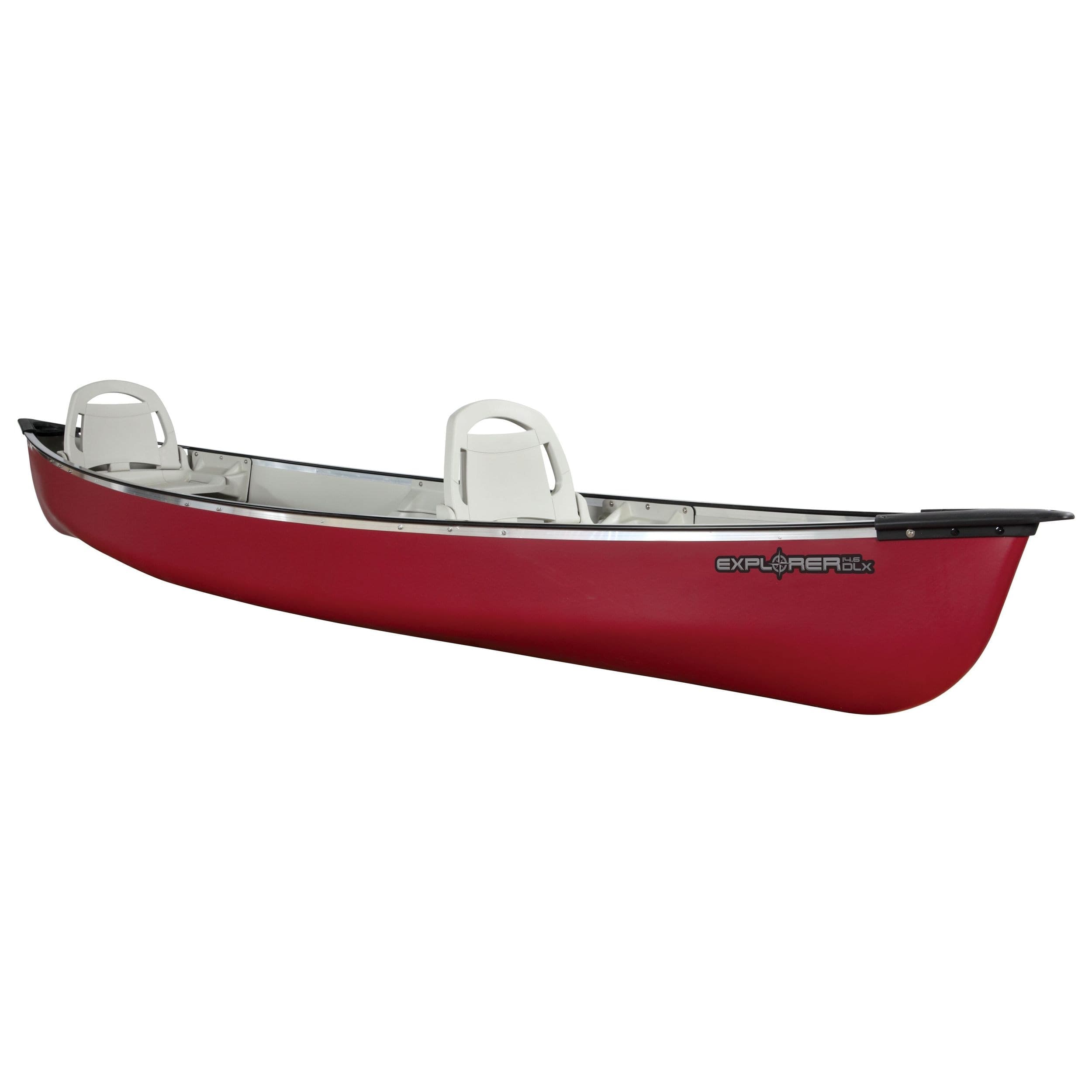Pelican Explorer Deluxe 2-Person Canoe, Grey/Burgundy, 14.6-ft