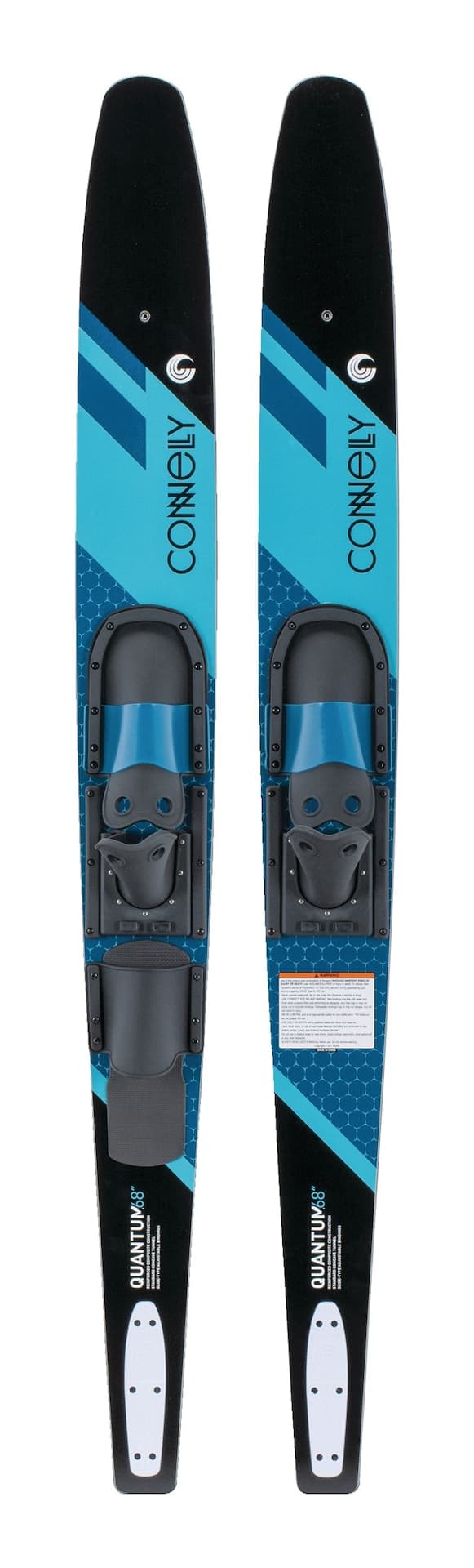 Connelly Quantum Combo Youth/Adult Water Skis, Blue/Black, 68-in
