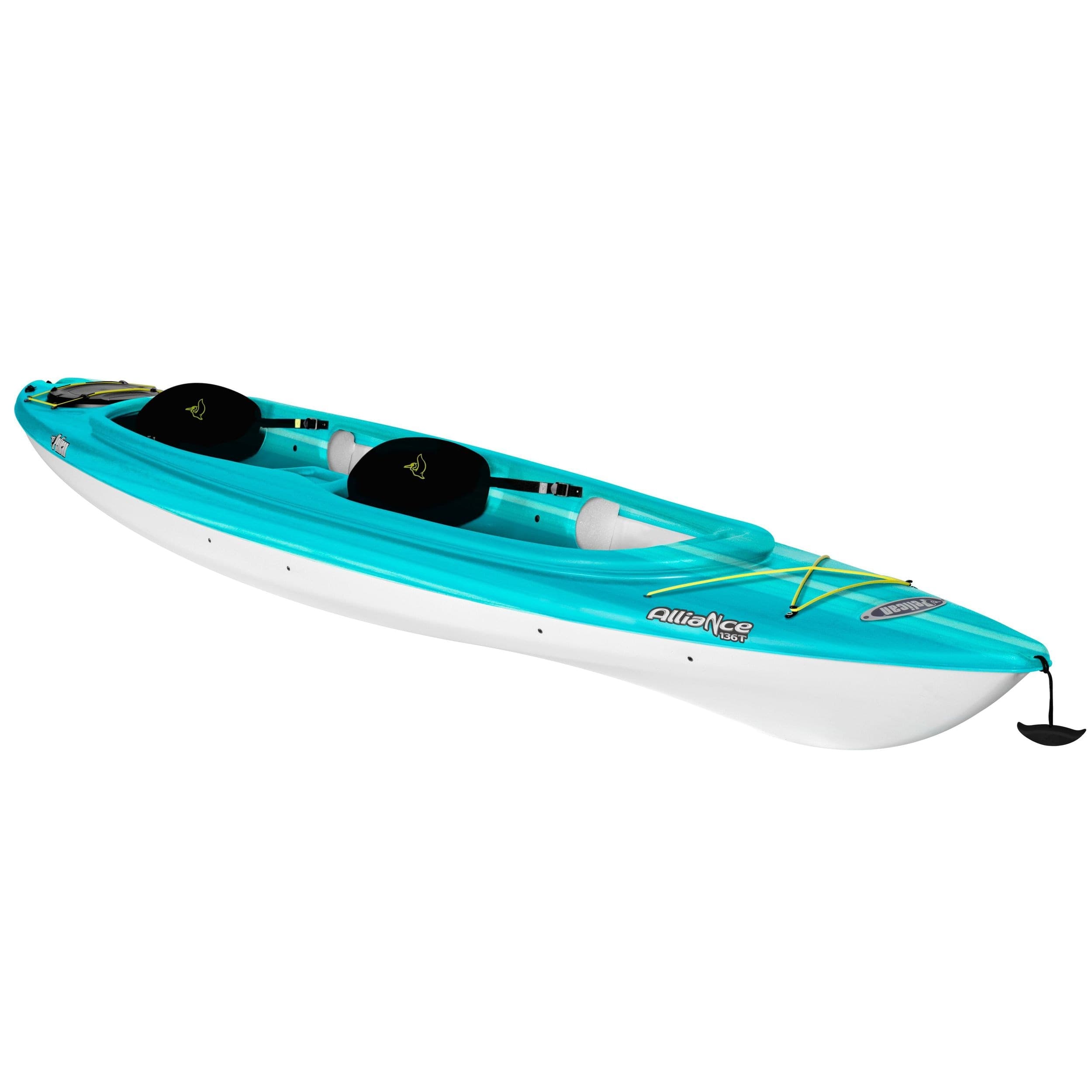Pelican Tandem 2-Person Kayak, Cyan/White, 13.6-ft