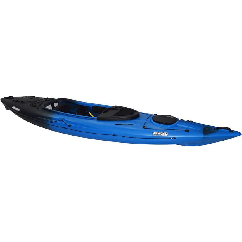 Evoke Algonquin Sit-in Fishing Kayak, 1-Person, 12-ft, Black Blue