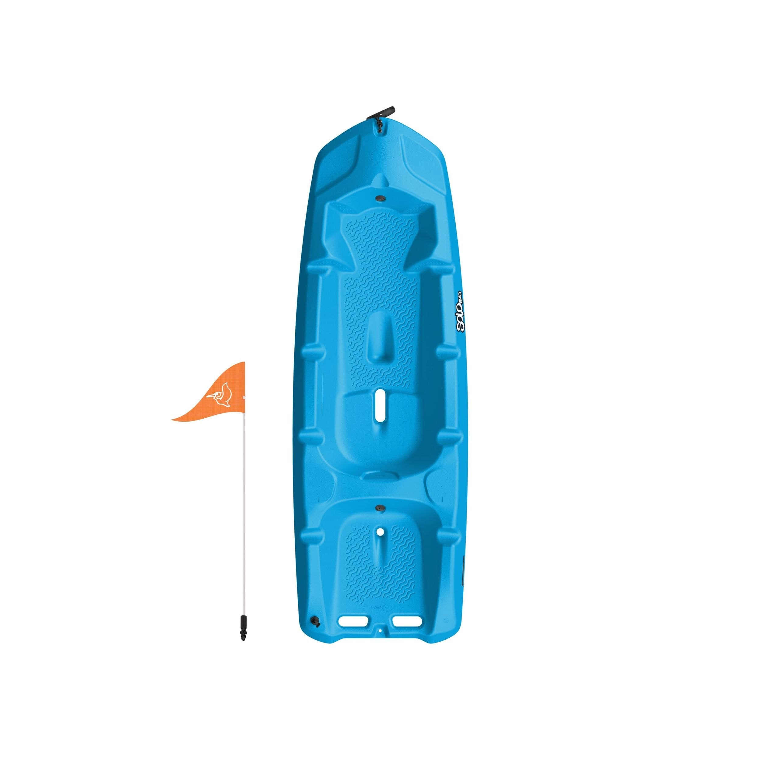 Pelican Solo EVO Sit-On Recreational Kayak for Kids, 1-Person, Cyan, 6-ft