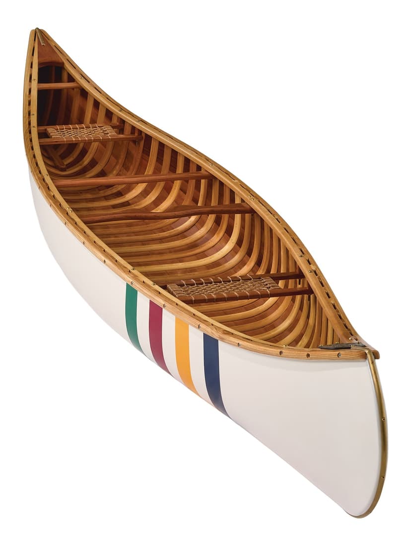 Hudson's Bay Stripes Decorative Canoe, 9-ft