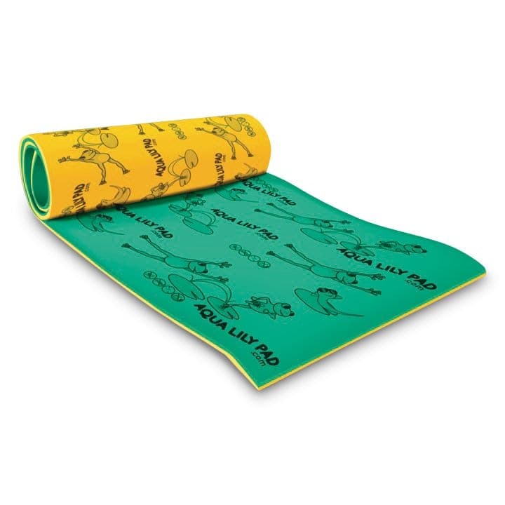 Polar Bear Aqua Lily Pad Floating Multiple-Person Water Mat with Bluetooth Speaker, Yellow