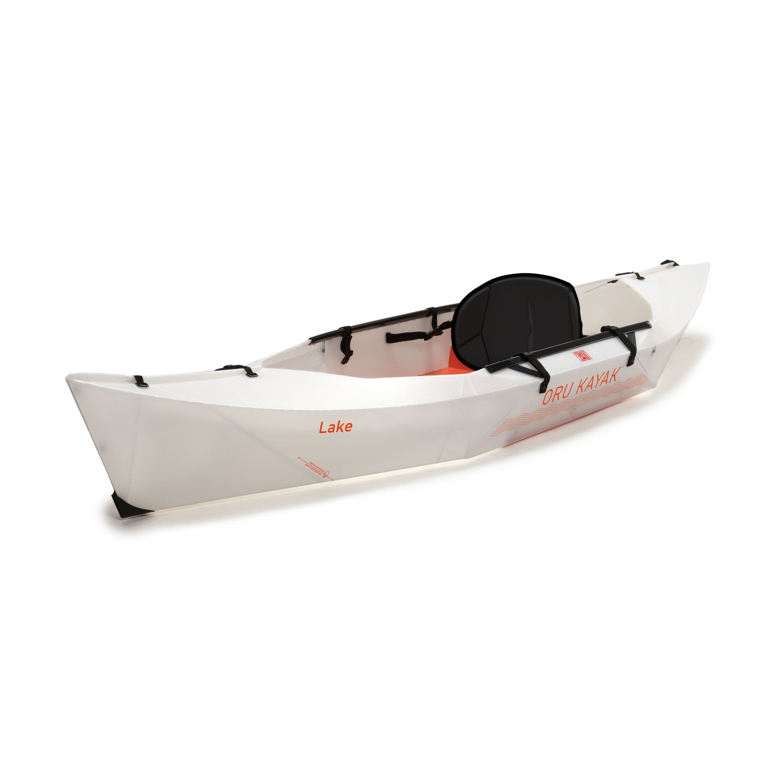 Oru Lake Sport Lightweight Foldable Sit-In Kayak for Adults & Youth, 1-Person, White