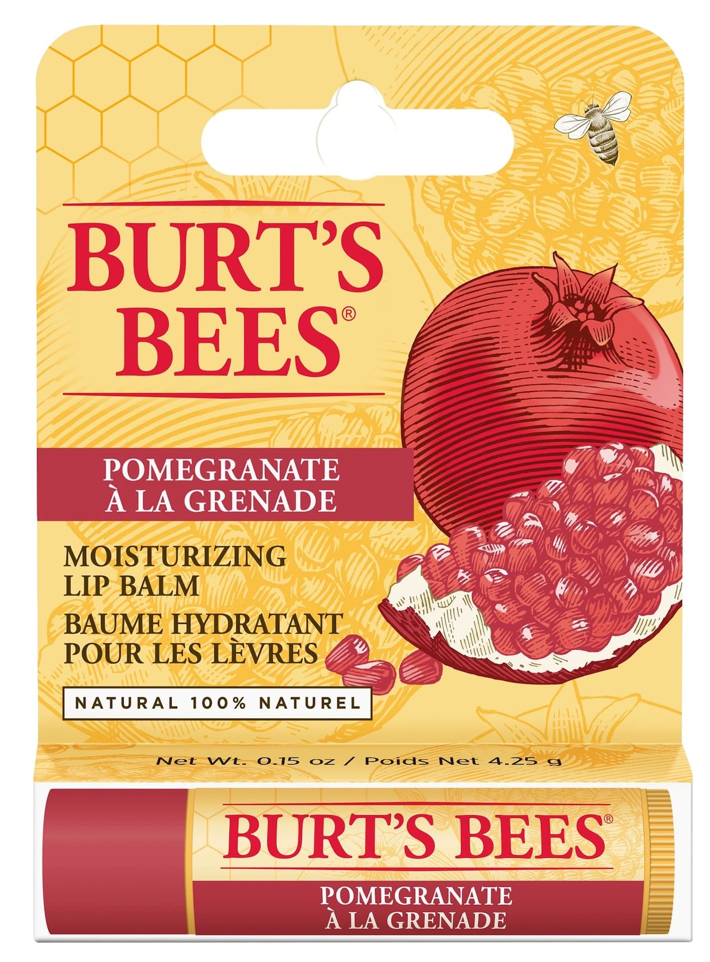 Burt’s Bees 100% Natural Origin Moisturizing Lip Balm, Pomegranate