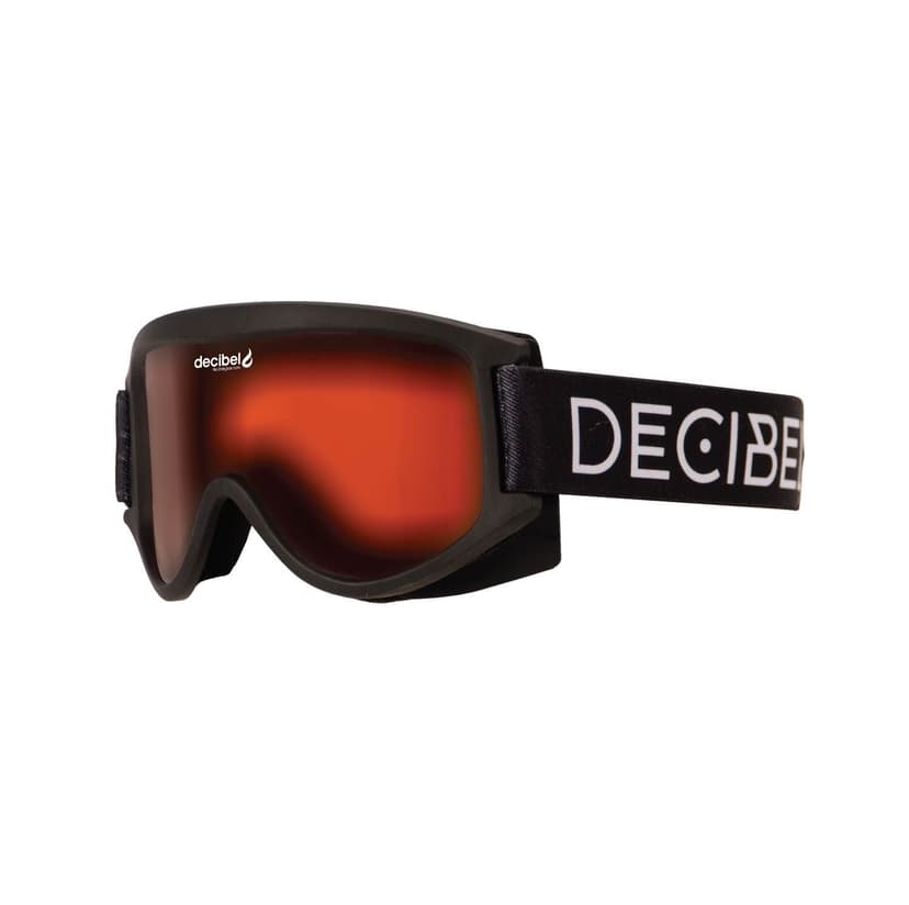Decibel Carve Junior Kids' Ski/Snowboard Goggles, Anti-Fog Lens, UV Protection, Black