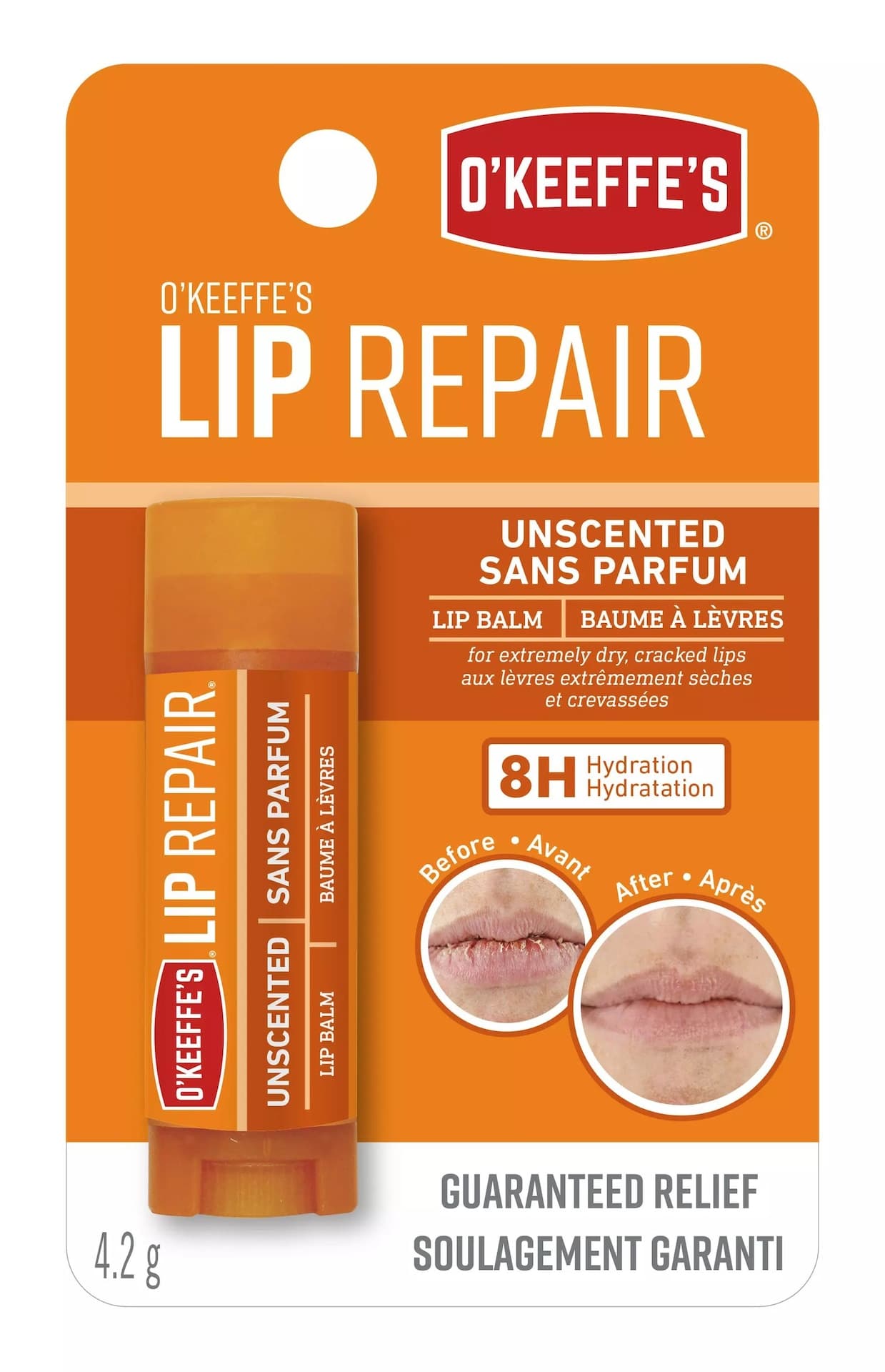 O'Keeffes Original Lip Repair, Moisturizing Lip Balm For Dry & Cracked Lips, Unscented
