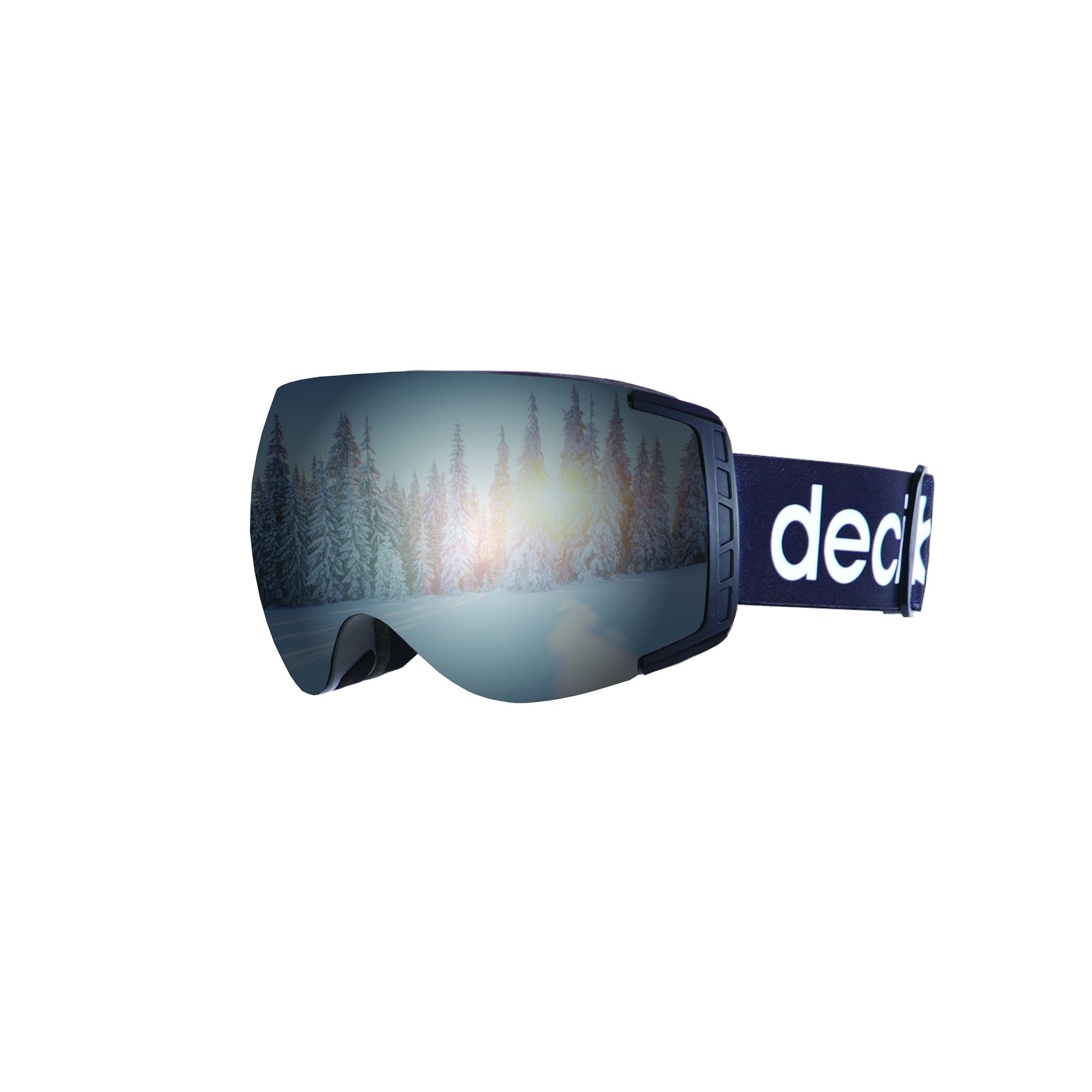 Decibel Men's/Women's Pro Mirrored Back Country Ski/Snowboard Goggles, Anti-Fog Lens & UV Protection, Adult