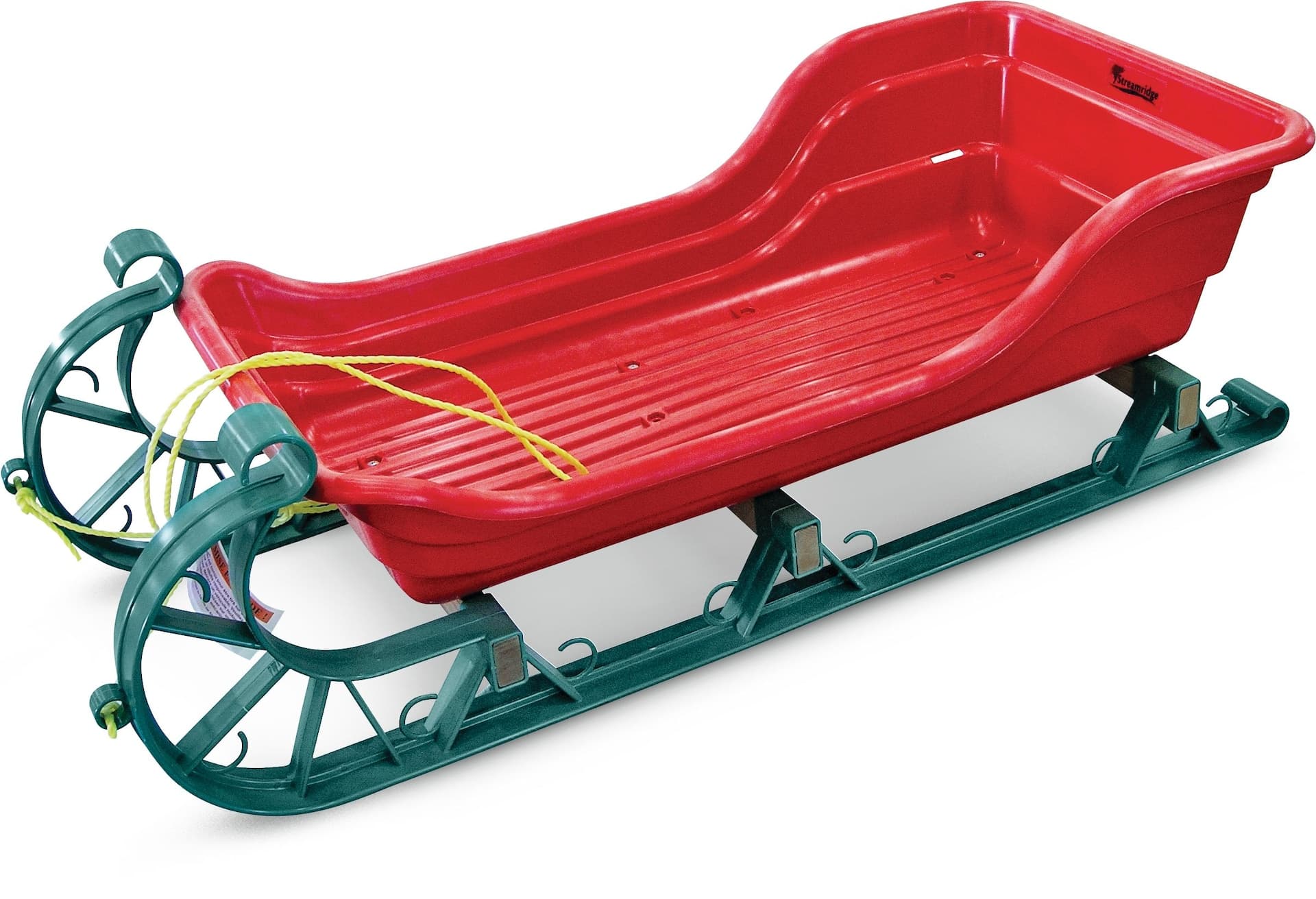 Streamridge Snow Cutter Baby & Toddler Lightweight Vintage Style Sleigh/Sled w/ Tow Rope