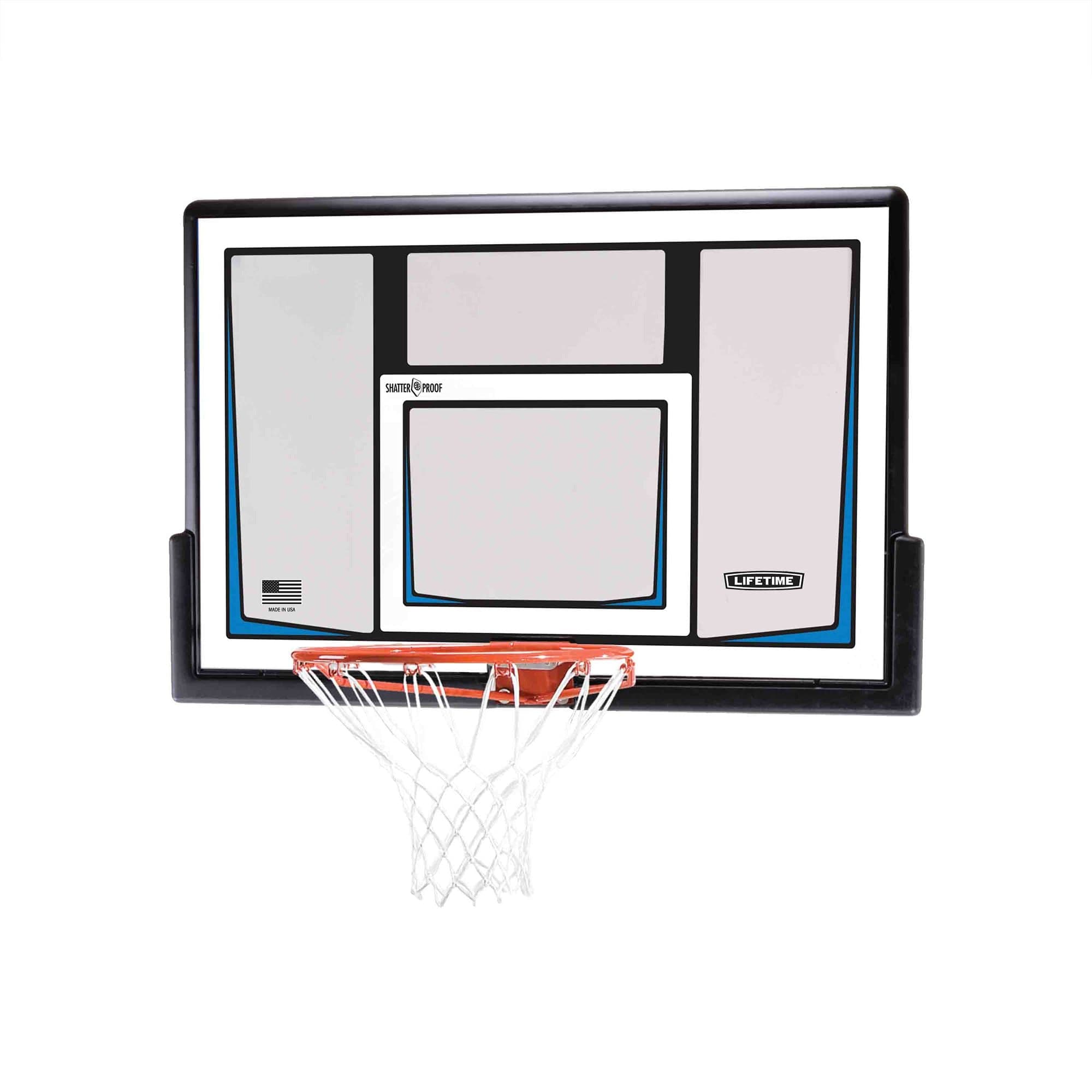 Lifetime Wall/Roof-Mount Outdoor Basketball Backboard & Rim Combo Kit, 50-in