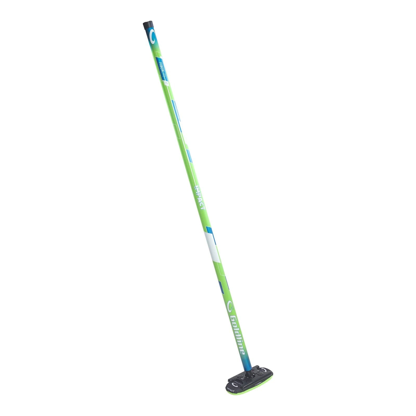 Goldline Fiberlite Impact Curling Broom, All Age Groups, Lime, 1 1/8-in