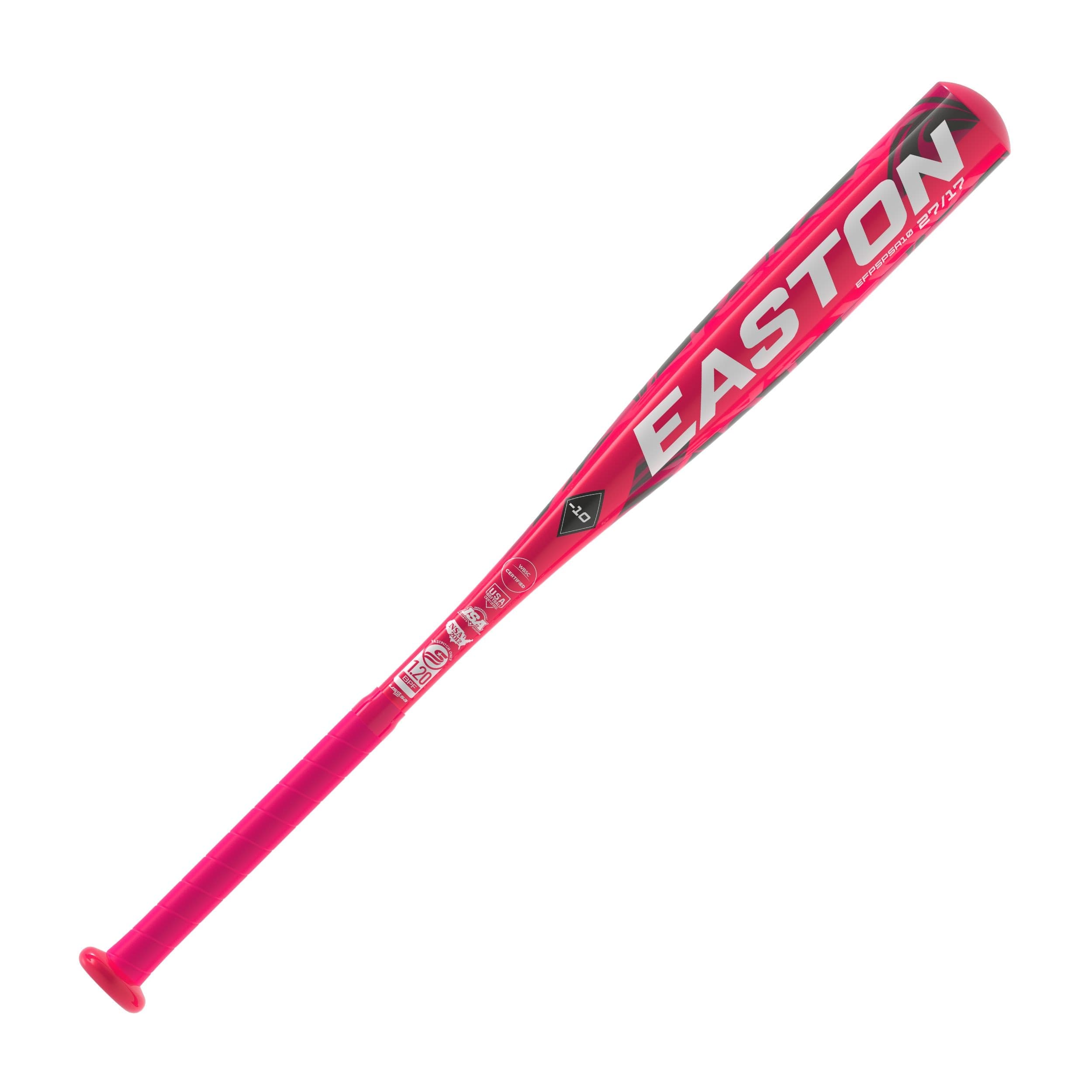 Easton Pink Sapphire Fastpitch Youth Softball Bat, -10 Drop, 28-in, 18-oz, Graphite