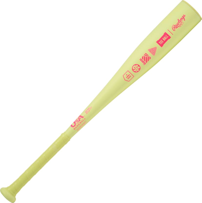 Rawlings Clout 2026 T-Ball Bat, Kids (4-7), Yellow/Pink, -11 Drop, 26-in (66 cm)