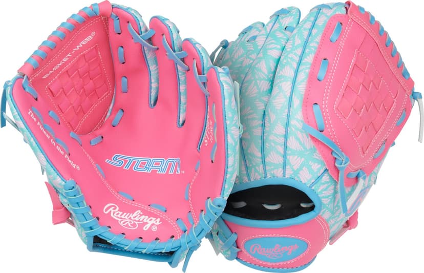 Rawlings Storm T-Ball Fielding Glove, Youth, 10-in, Right-Hand Throw, Pink