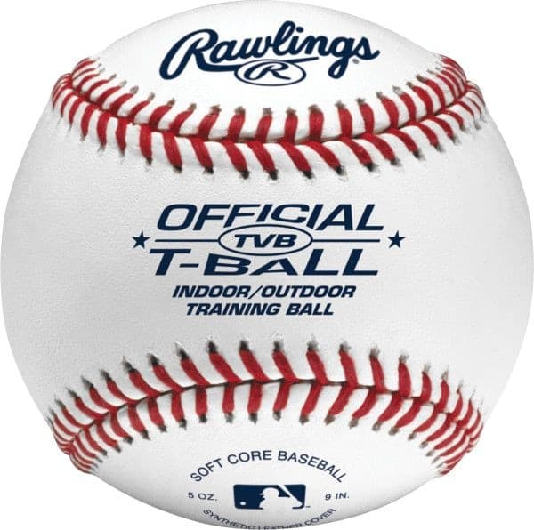 Rawlings Softie T-Ball Training Baseballs, 9-in, 6-pk