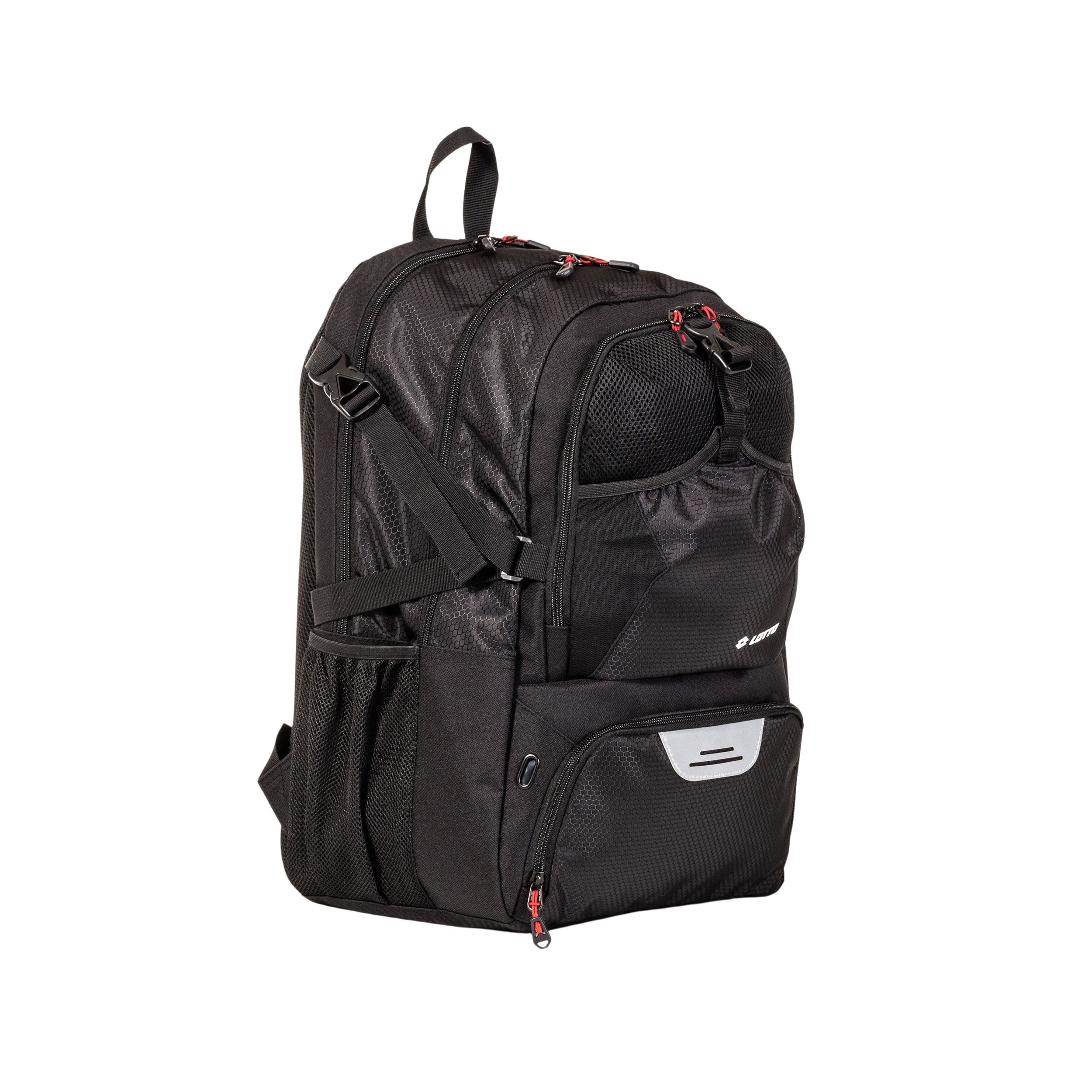 Lotto Premium Soccer Backpack for Youth/Adults, Polyester, Black