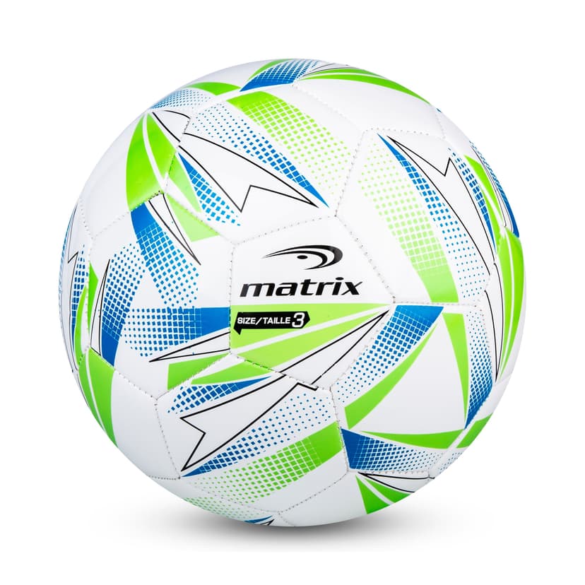 Matrix Machine Stitched Soccer Ball for Kids, Blue, Size 3