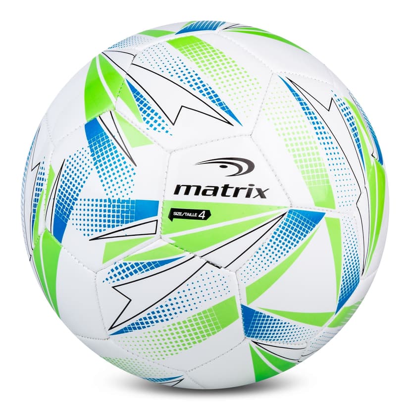 Matrix Machine Stitched Soccer Ball for Kids, Blue, Size 4