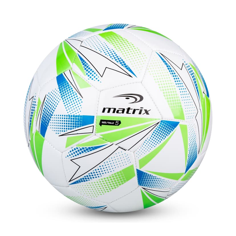 Matrix Machine Stitched Soccer Ball for Youth/Adults, Blue, Size 5