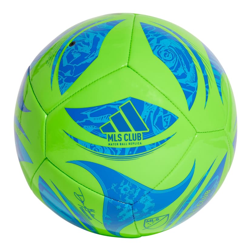 Adidas MLS Club Soccer Ball, Green/Glory Blue/Solar Blue, Size 5