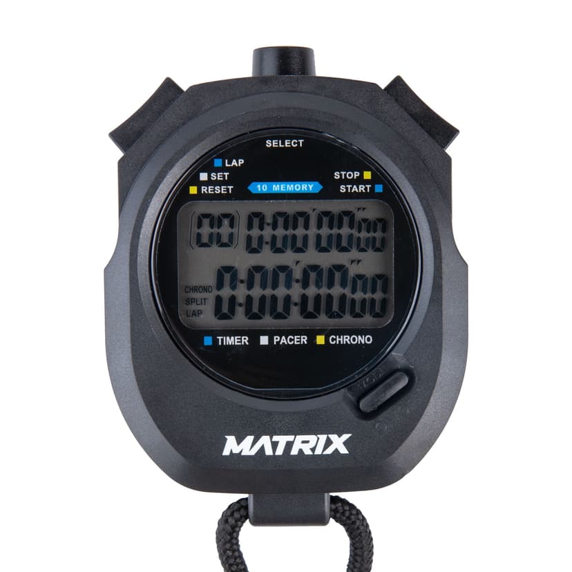 Matrix Digital LED Clock Stopwatch Timer with 10 Modes, Black