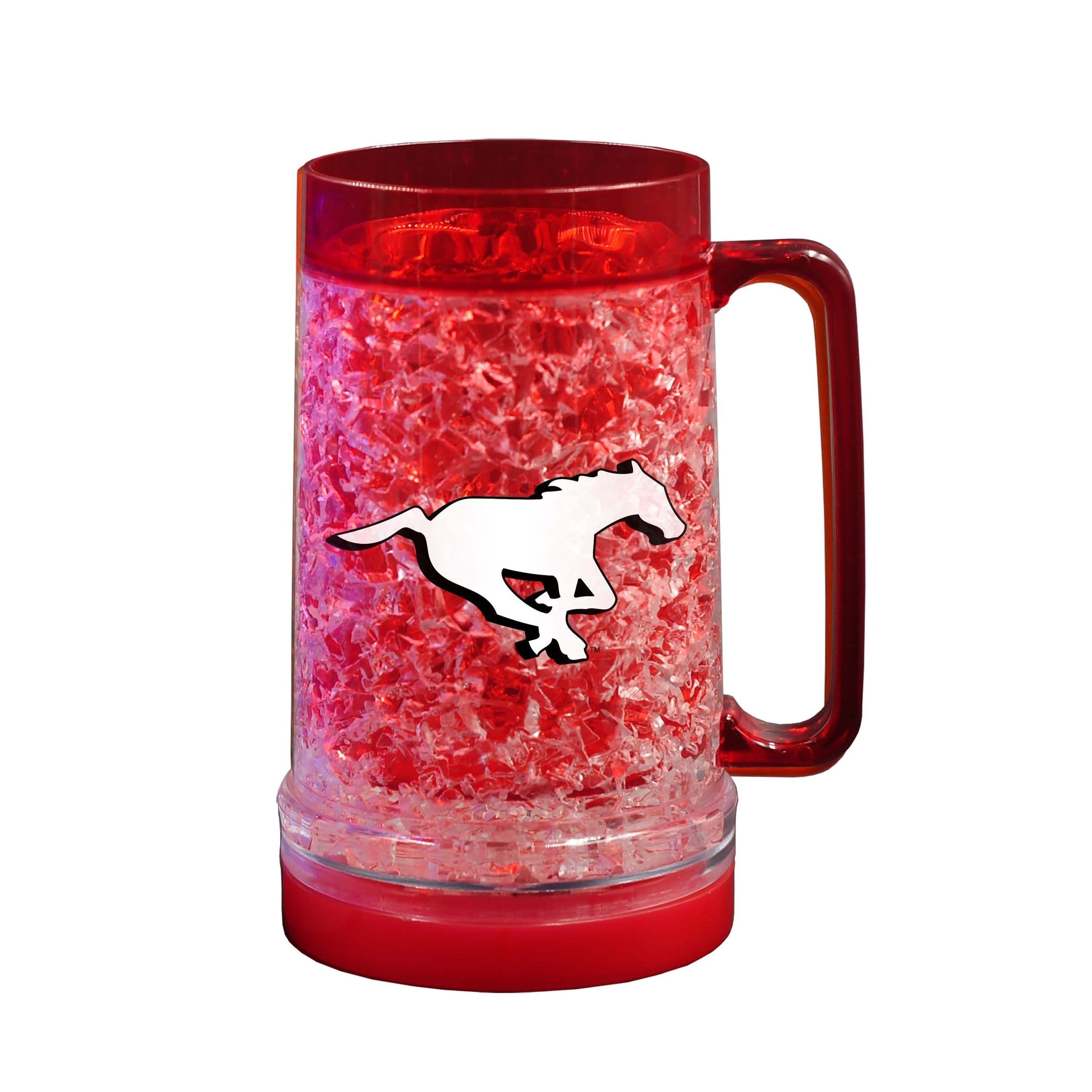 CFL Calgary Stampeders Freezer Mug, For CFL Football Fans/Collectors, Red, 16-oz