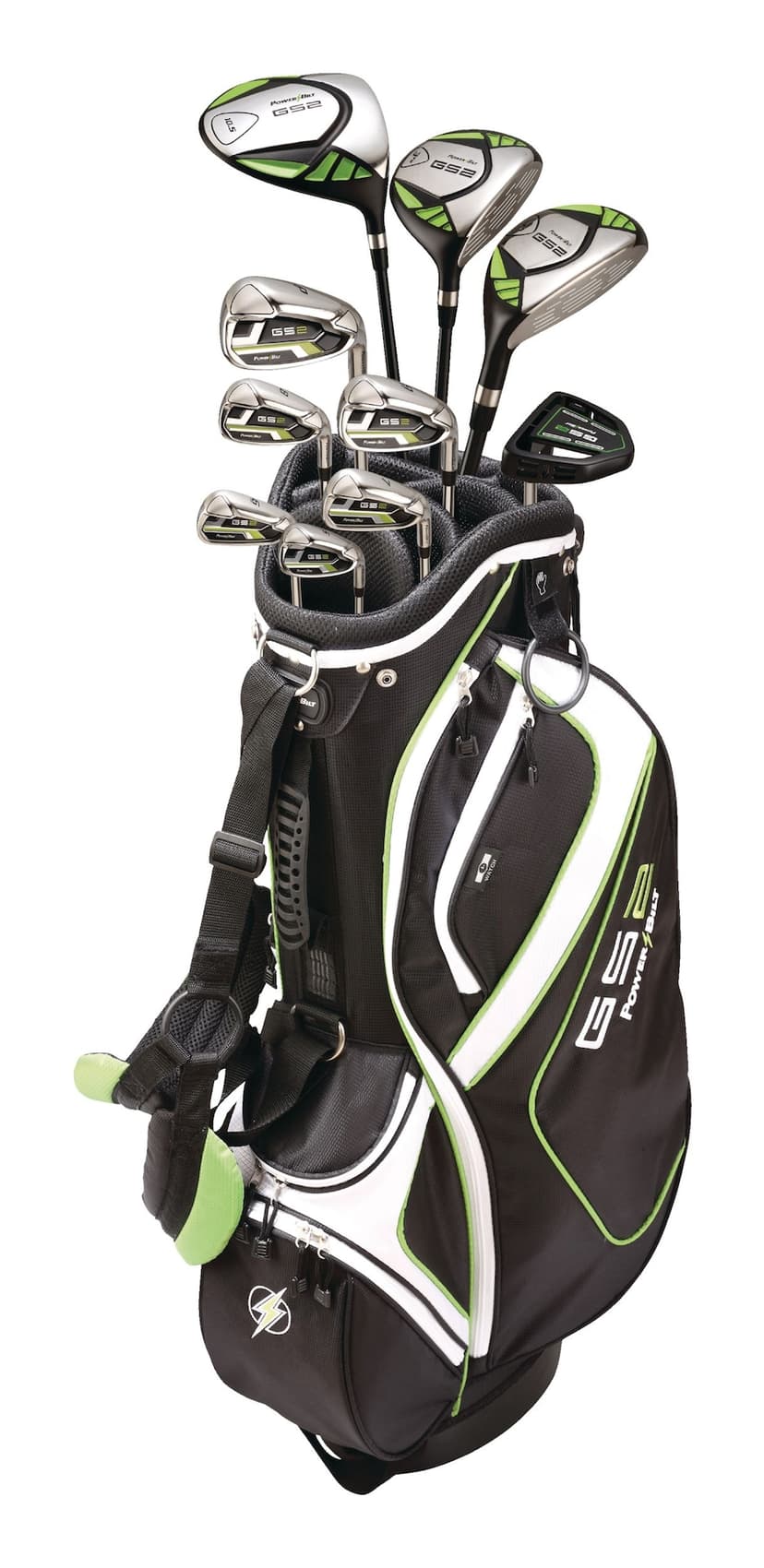 PowerBilt GS2 Men's Golf Club Set, Left-Hand, Black/Green