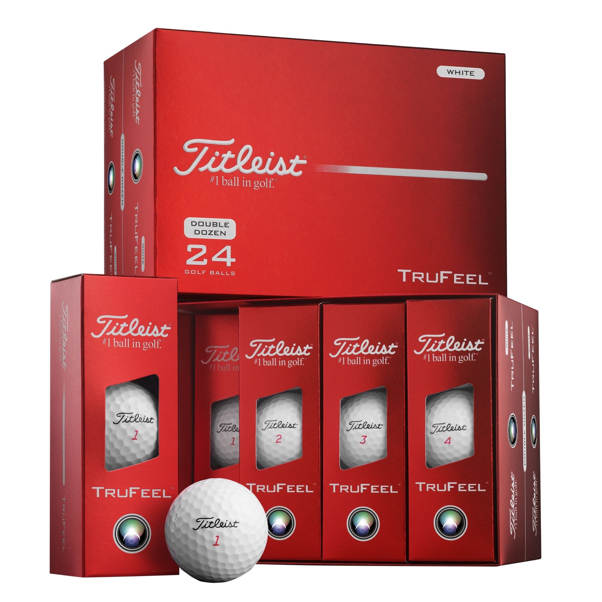 Titleist TruFeel Golf Balls, White, 24-Pack
