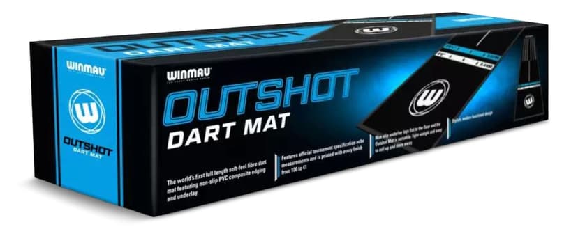 Winmau Outshot PVC Anti-Slip Dart Mat Floor Protector w/ Tournament Oche Measurement Lines