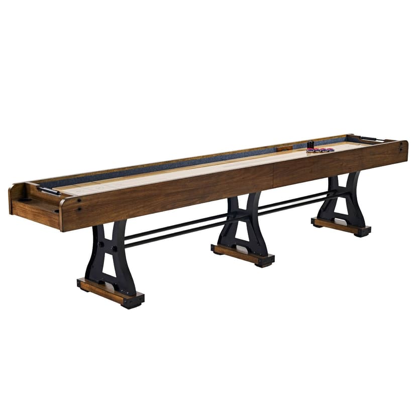 MD Sports Coventry Collection Shuffleboard Table with 8-Puck Game Set, 144-in