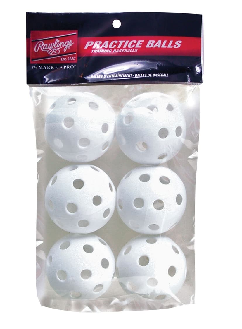 Rawlings Practice Baseballs, 9-in, 6-pk