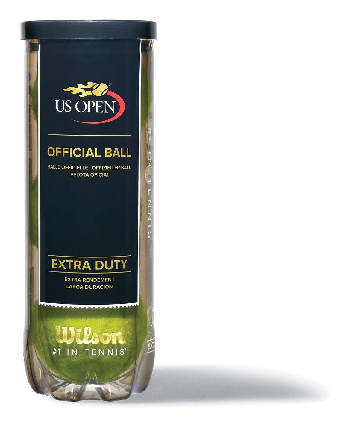Wilson U.S. Open Official Ball, Extra-Duty Tennis Balls, Yellow, 3-pk