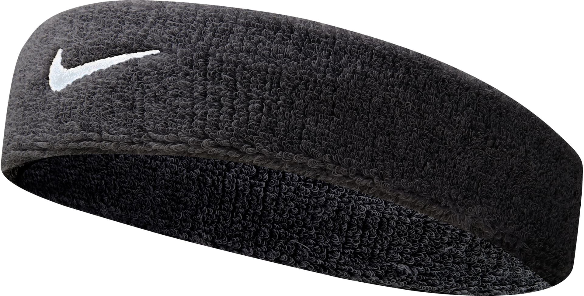 Nike Swoosh Stretch Cotton Terry Sports Headband/Sweatband Black