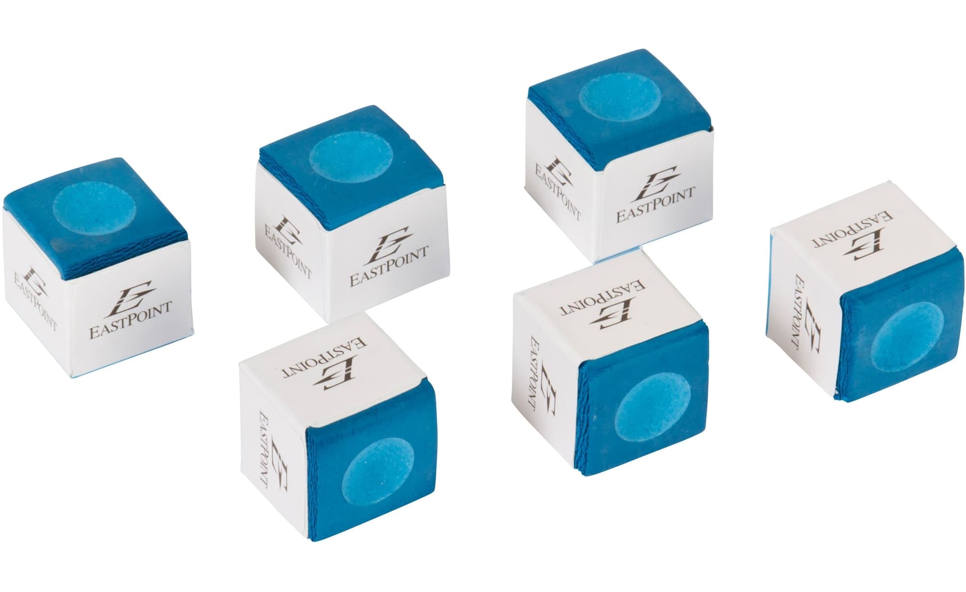EastPoint Billiard/Pool Cue Chalk, Blue, 6-pk
