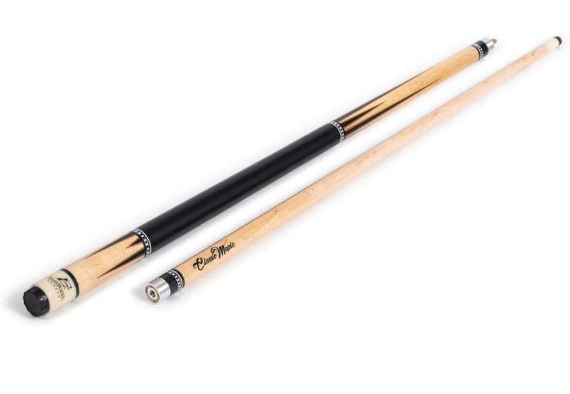 EastPoint Sports Classic Maple Wood 2-Piece Billiard/Pool Cue w/ Screw-On Leather Tip, 58-in
