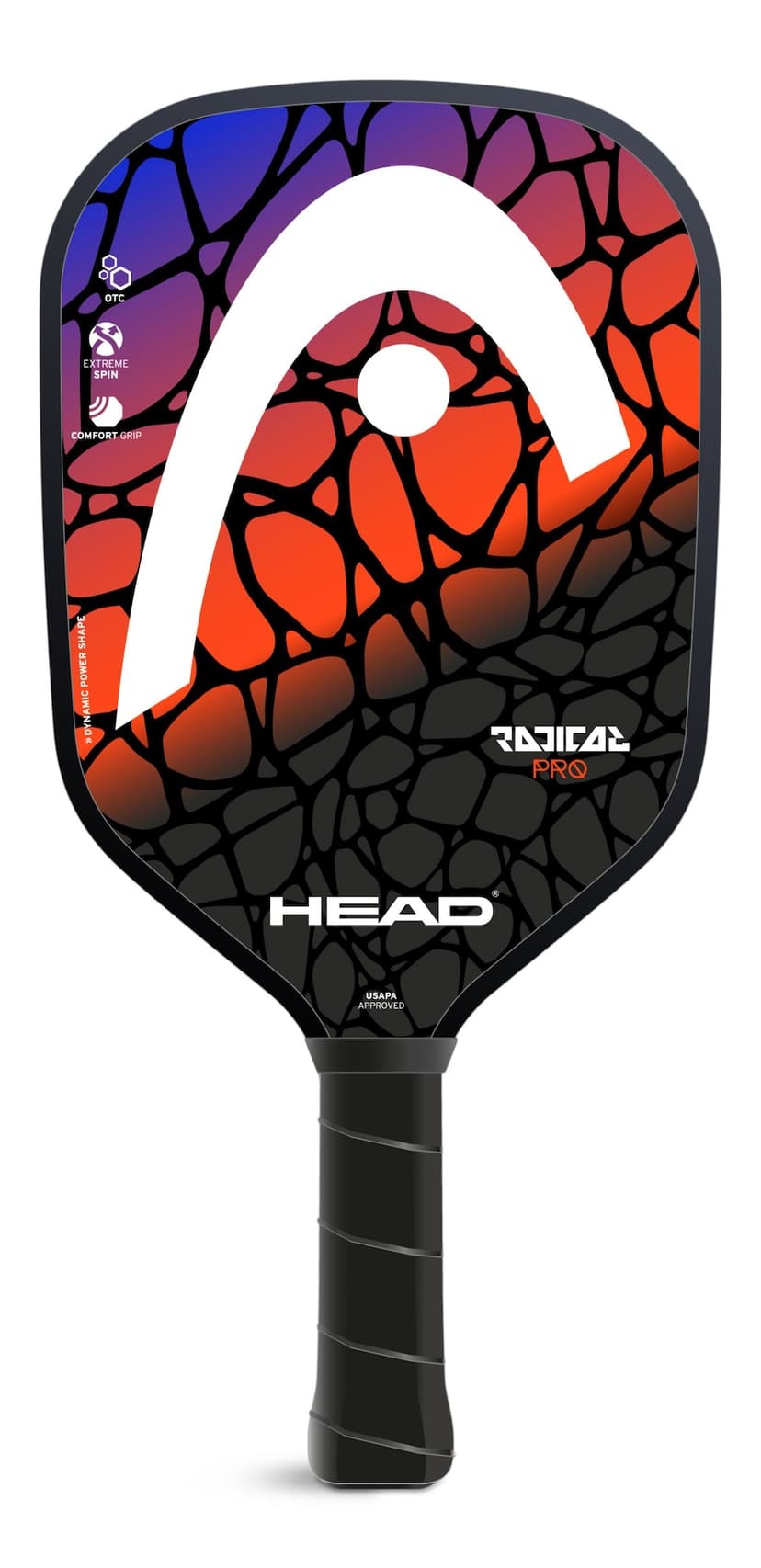 HEAD Radical Pro Composite Pickleball Paddle/Racket w/ Soft Grip, USAPA Approved, Black/Red