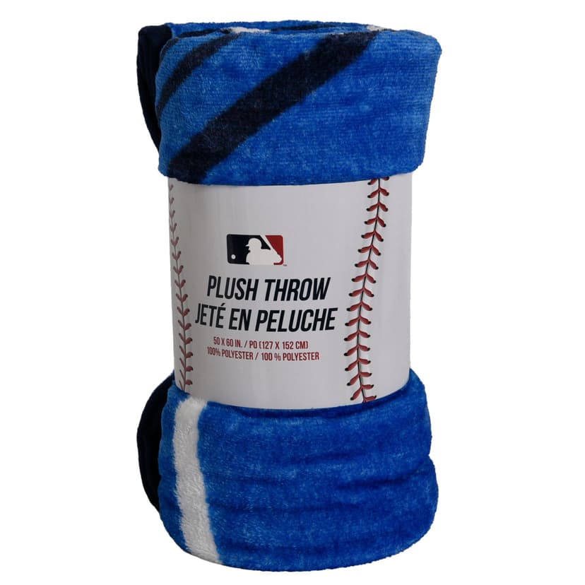 MLB Toronto Blue Jays Plush Blanket, 50 x 60-in, Polyester, Blue
