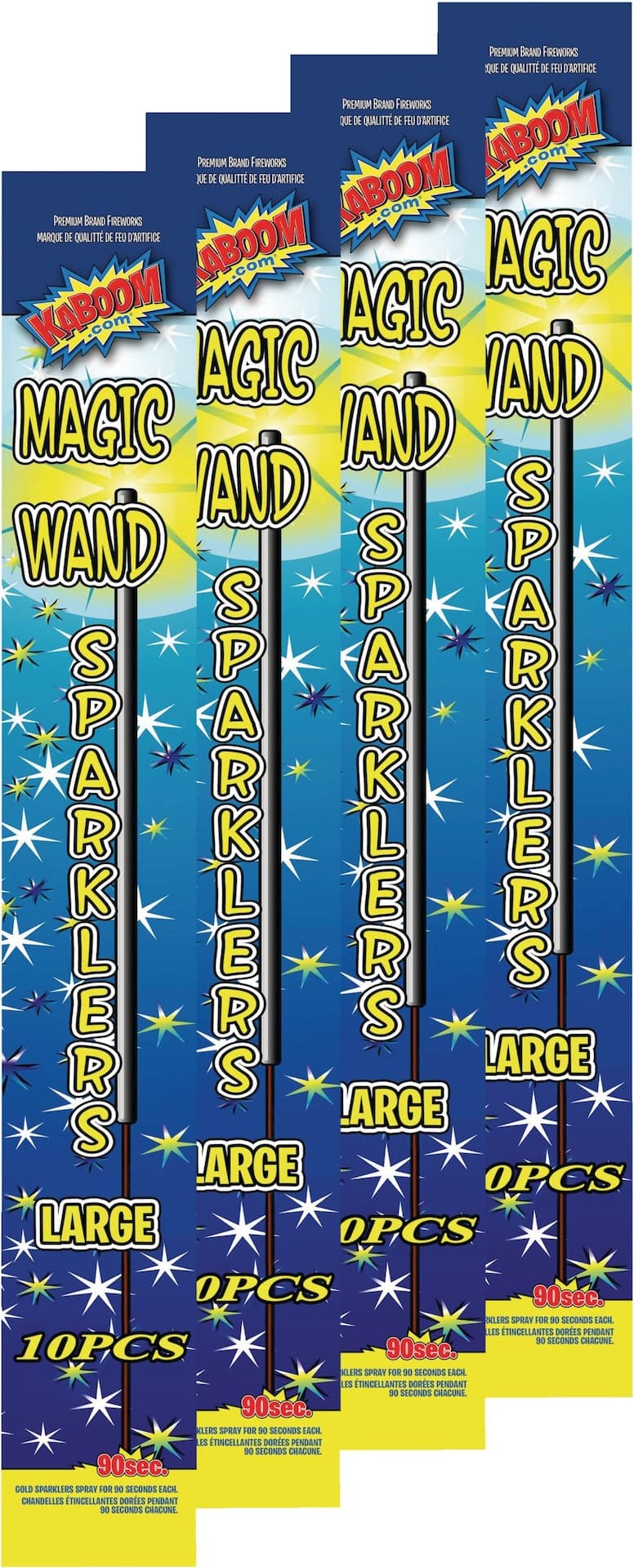 Value Pack Large Long Burning Magic Wand Sparklers, Multi-Coloured, 40-pk, for Birthday/Canada Day/Summer Party