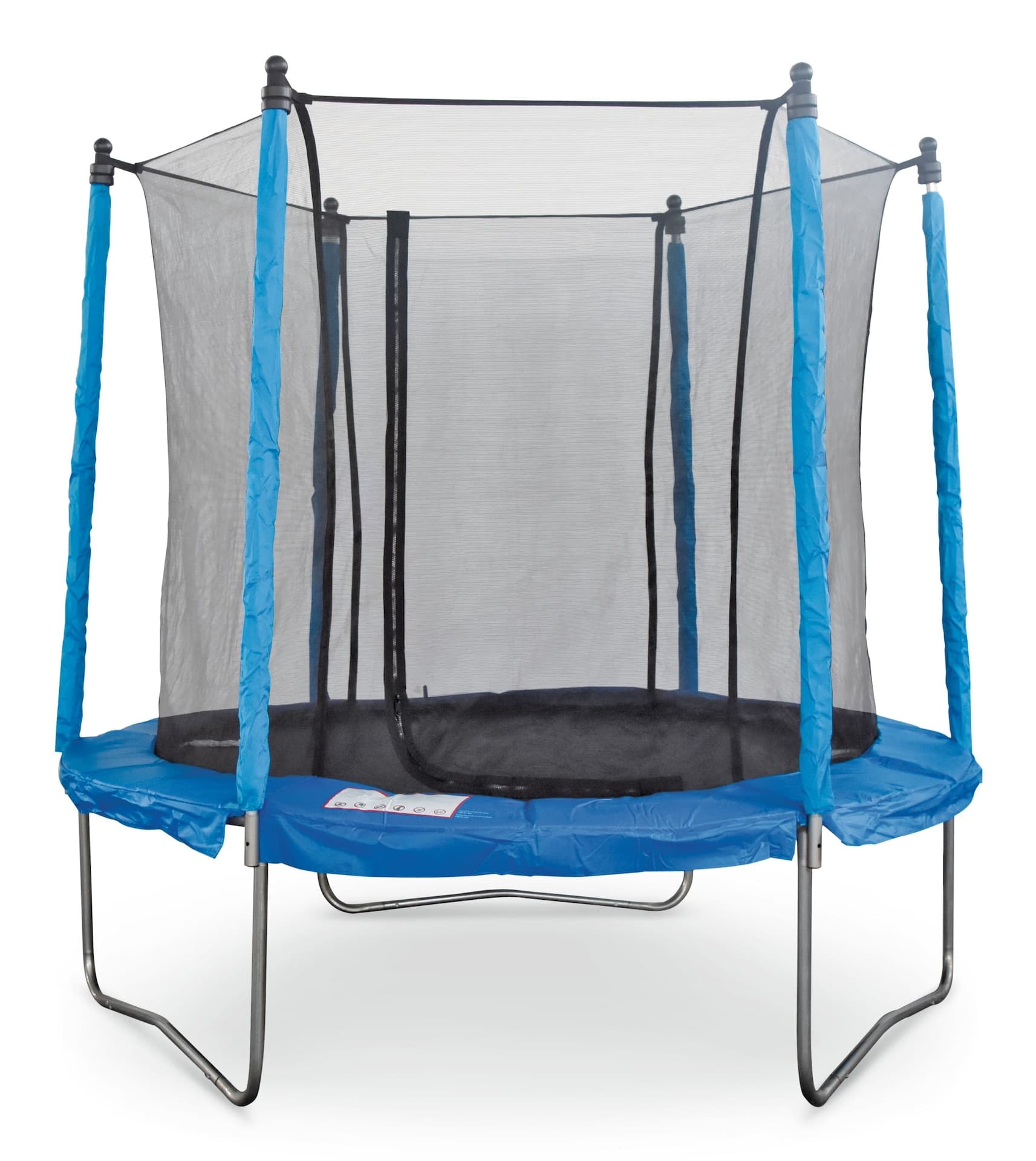 JumpTek Outdoor Round Trampoline with Safety Enclosure, 8-ft, Ages 3+