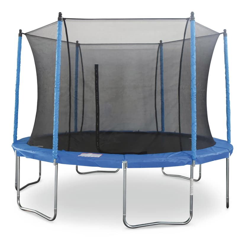 JumpTek Outdoor Round Trampoline with Safety Enclosure Set, 14-ft